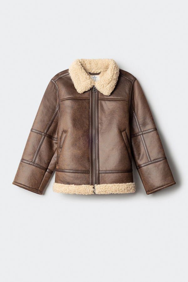 Springfield Kids Dečija pilotska jakna Braon