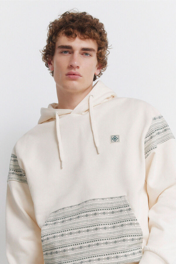 Springfield Etno duks sa kapuljačom i džepom Bež