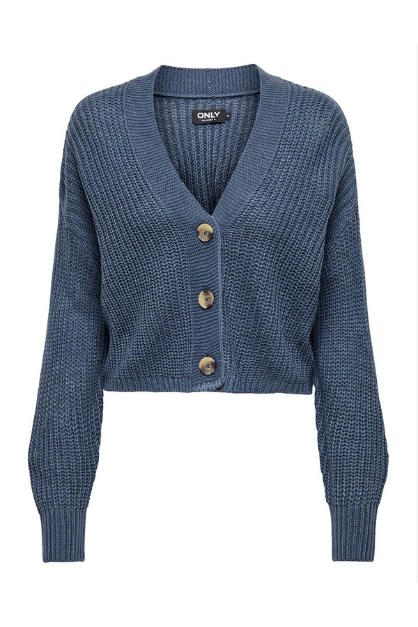 Only C&aacute;rdigan cierre de botones azul