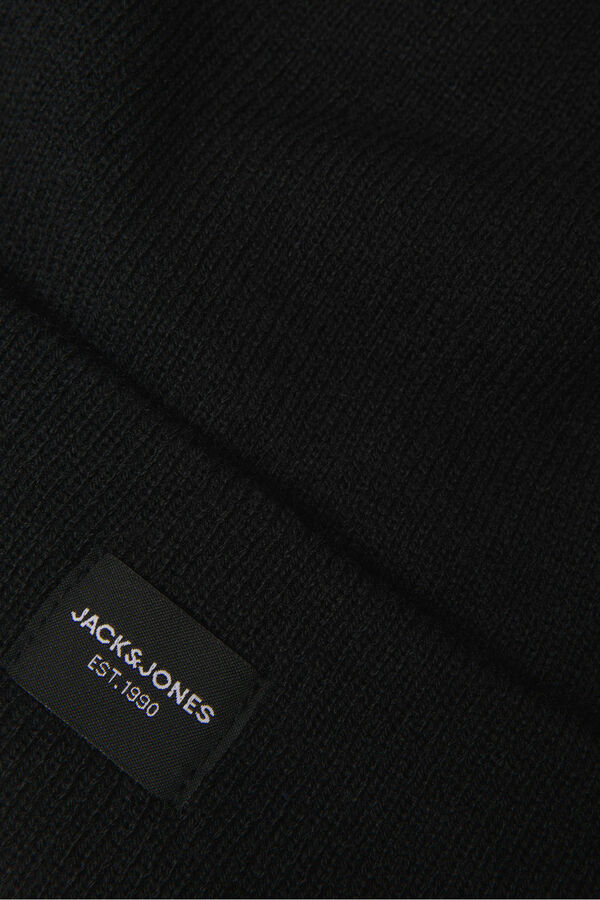Jack & Jones Set gorro y bufanda negro