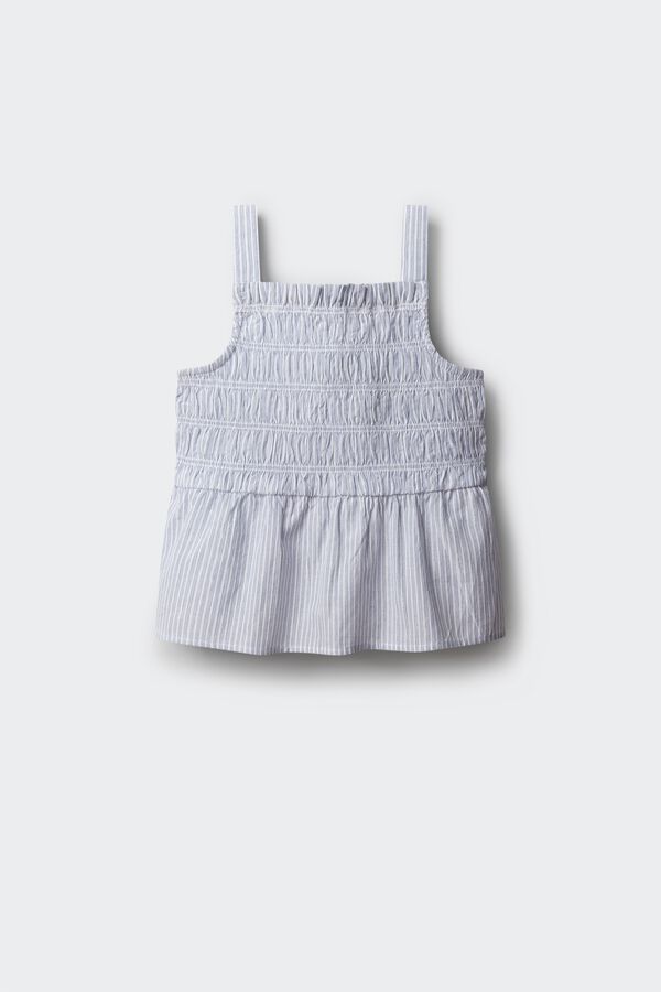 Springfield Kids Blusa de al&ccedil;as em tecido favo de mel azul