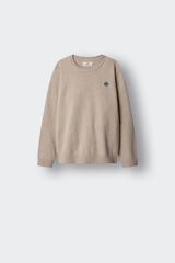 Springfield Kids Pulover basic cu petice la coate pentru băieți nud
