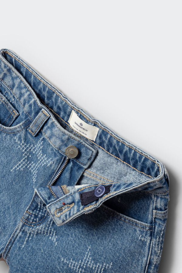 Springfield Kids Short denim estrellas ni&ntilde;a azul