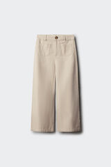 Springfield Kids Dečije culotte pantalone od lana Bež