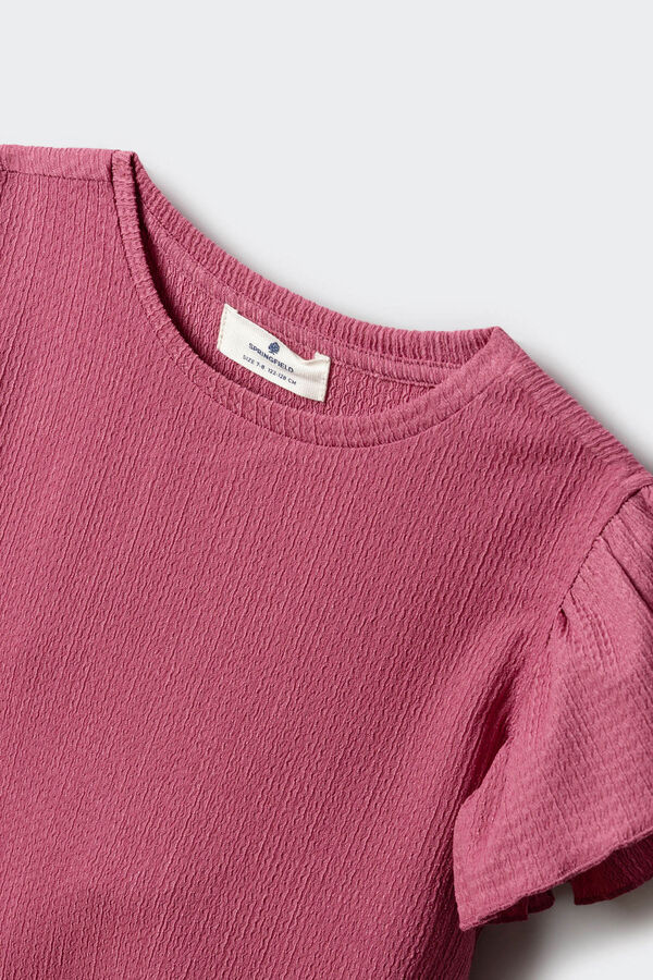 Springfield Kids Majica kratkih rukava sa karnerima za devojčice Ljubičasta