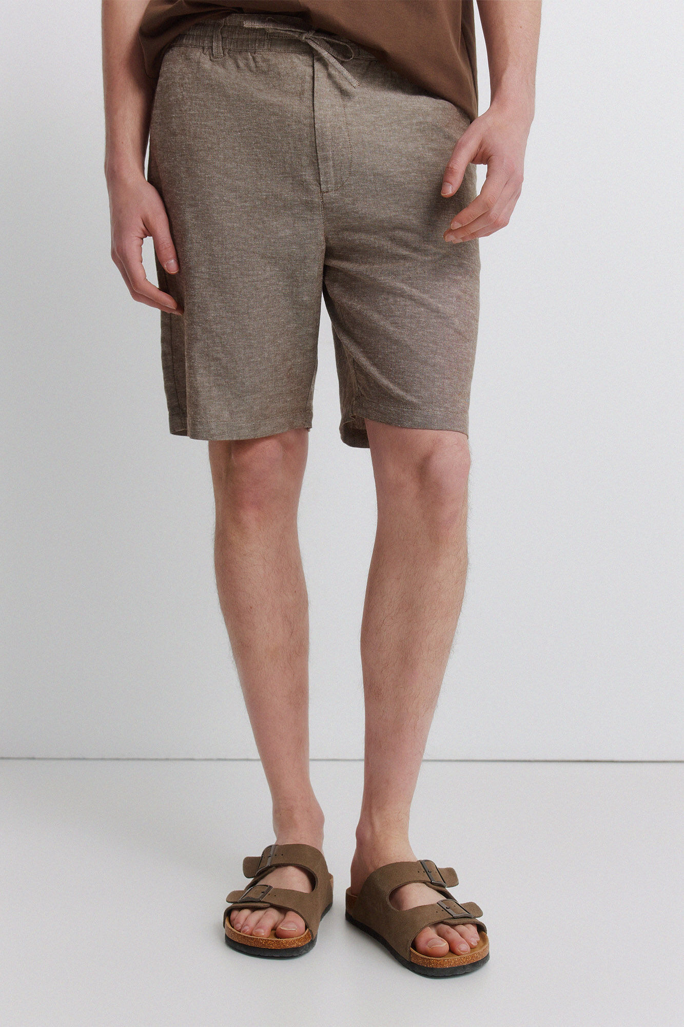 Springfield Bermude od lana, udobne, slim fit