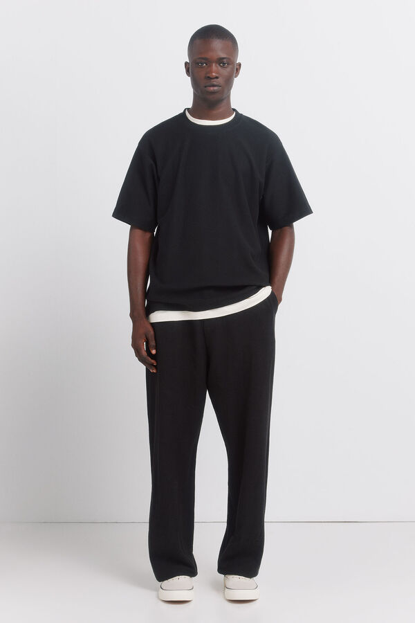 Springfield Pantal&oacute;n jogger recto negro