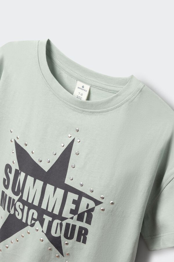 Springfield Kids Camiseta manga corta summer tour ni&ntilde;a verde