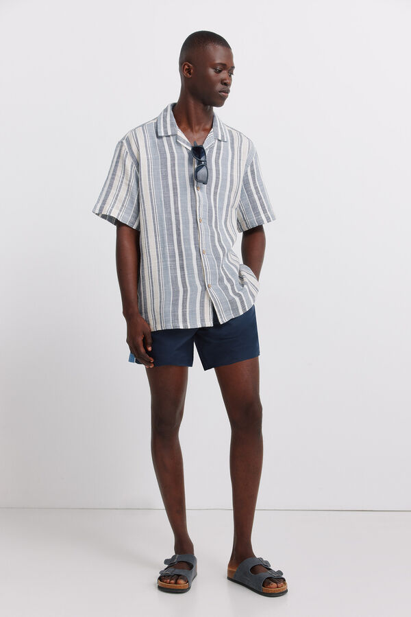 Springfield Jednobojni kupaći kostim sa izrezima Plava