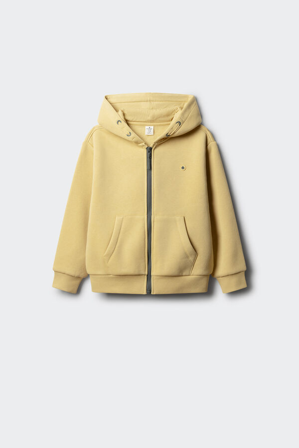 Springfield Kids Boy's open hood sweatshirt Žuta