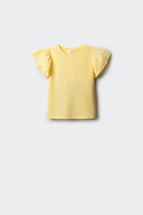Springfield Kids Majica kratkih rukava sa karnerima za devojčice Žuta