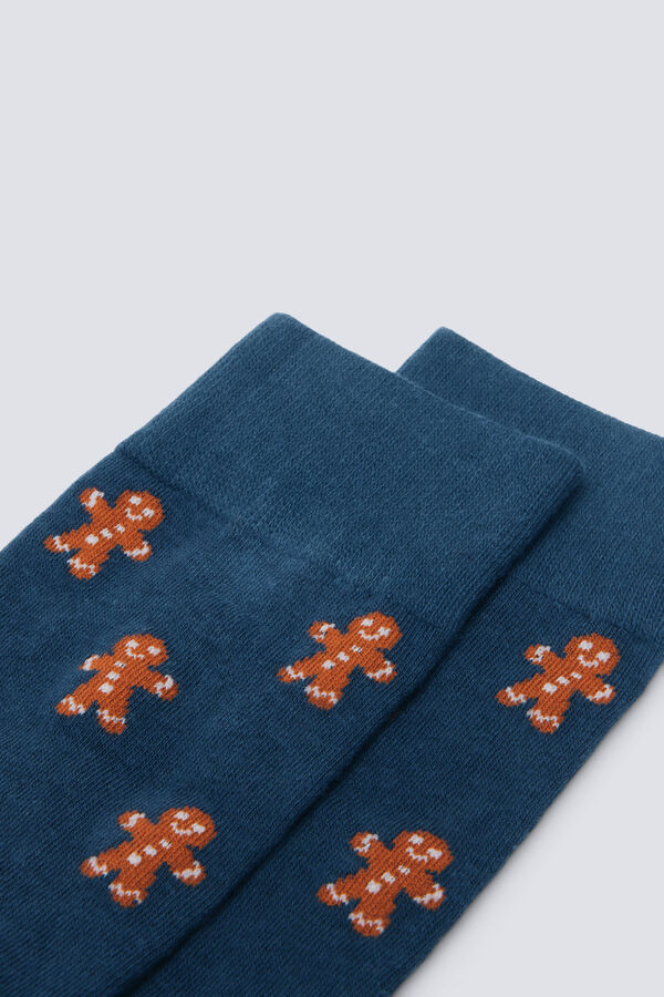 Springfield Meia de biscoito de meia azul