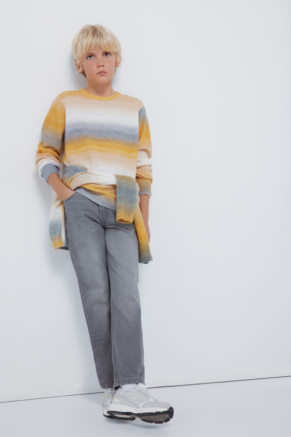 Springfield Kids Narandžasti pruge džemper za dečake Žuta