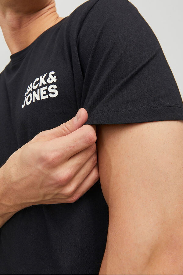 Jack & Jones T-shirt regular fit com logo pequeno preto