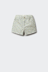 Springfield Kids Short sarga flores ni&ntilde;a amarillo