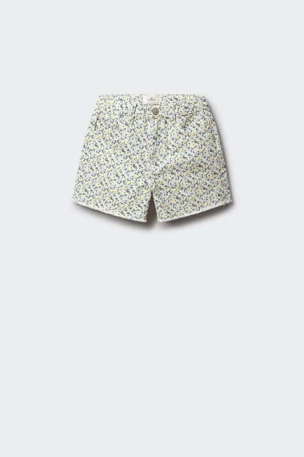 Springfield Kids Short sarga flores ni&ntilde;a amarillo