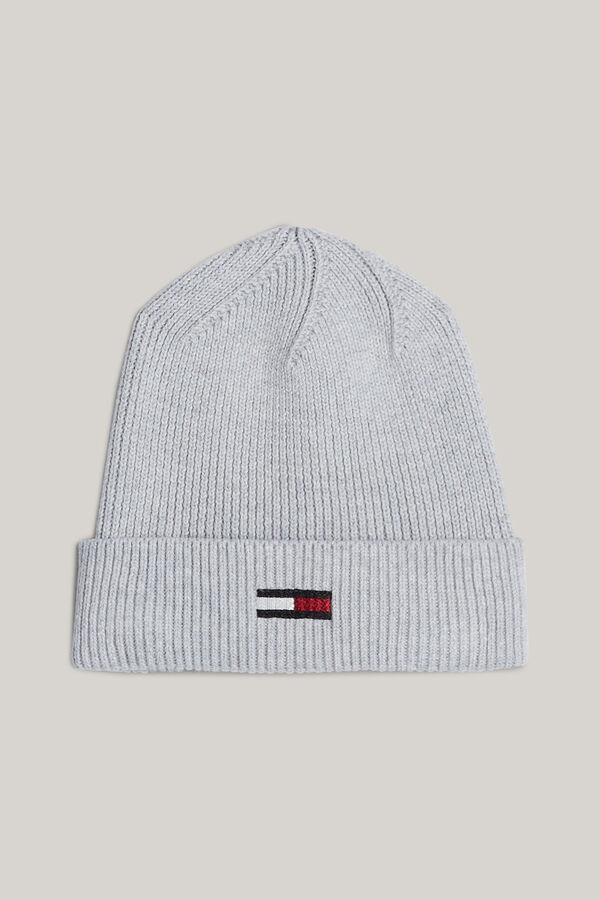 Tommy Jeans Gorro Tommy Jeans con bandera efecto brillo gris