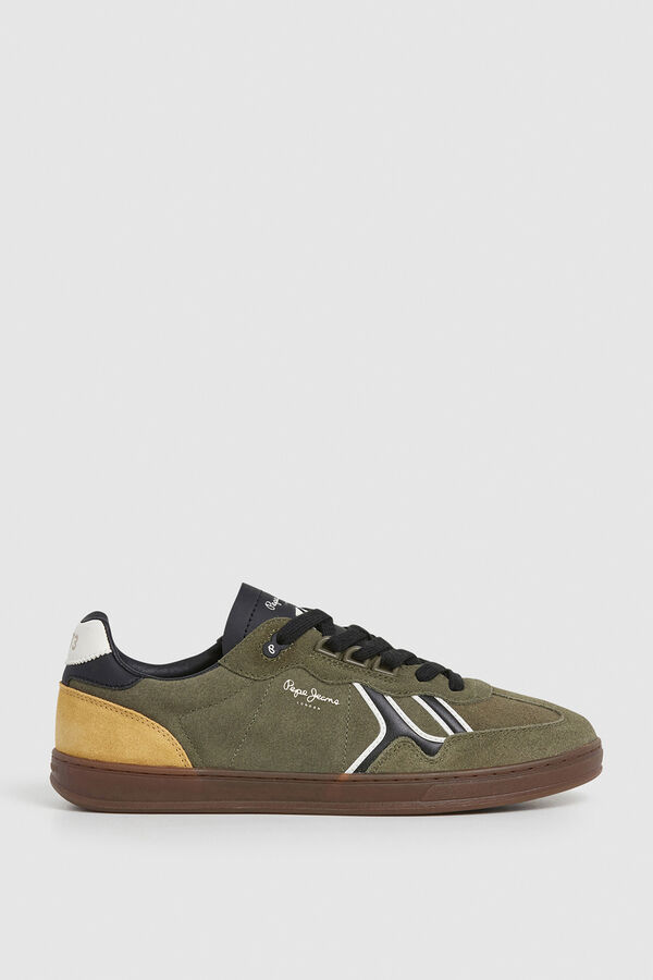 Pepe Jeans Suede Cupsole Sneakers green