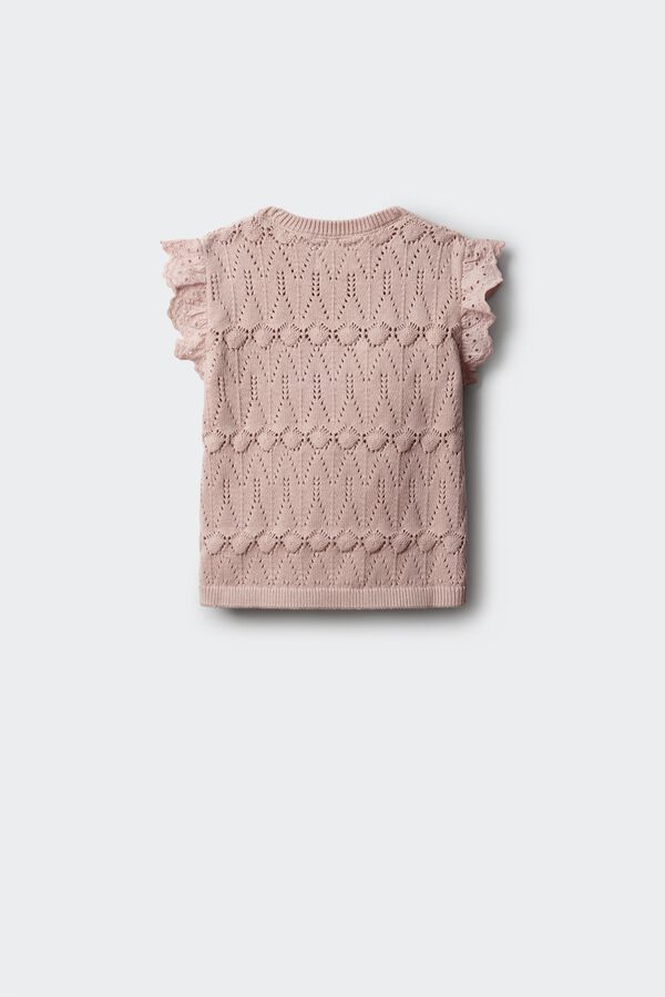 Springfield Kids Pleteni top sa karnerima za devojčice Roze