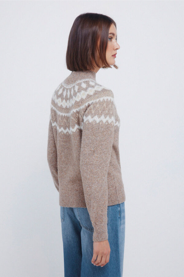 Springfield Džemper sa žakard krznenim ukrasom Print