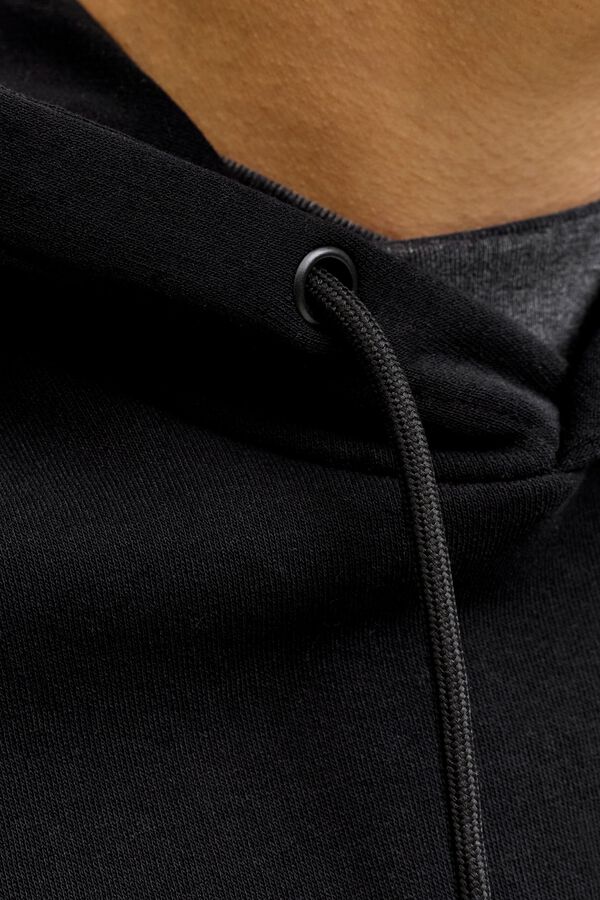 Jack & Jones Sudadera relaxed con capucha negro