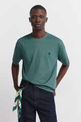 Springfield Camiseta b&aacute;sica logo Springfield turquesa