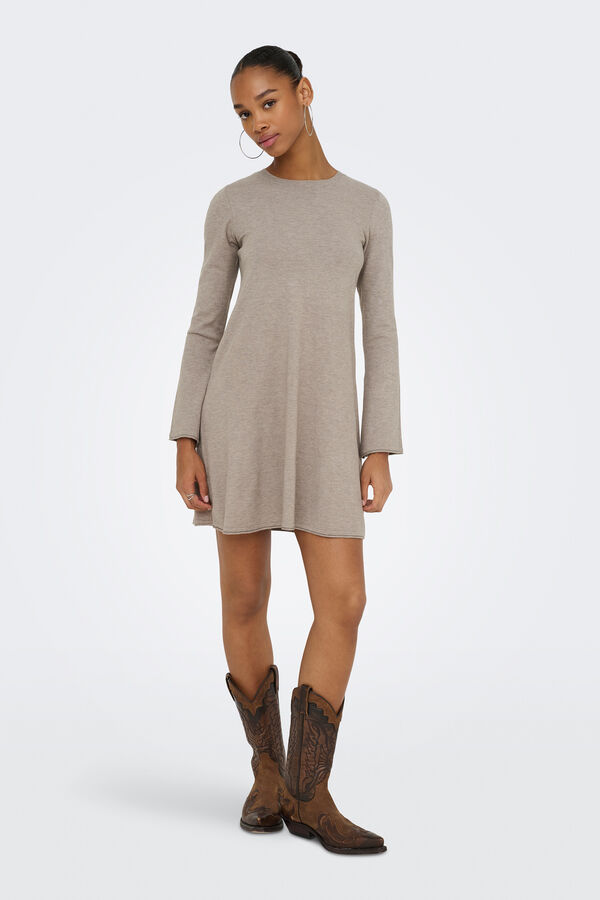 Only Short dress with long sleeve szürke