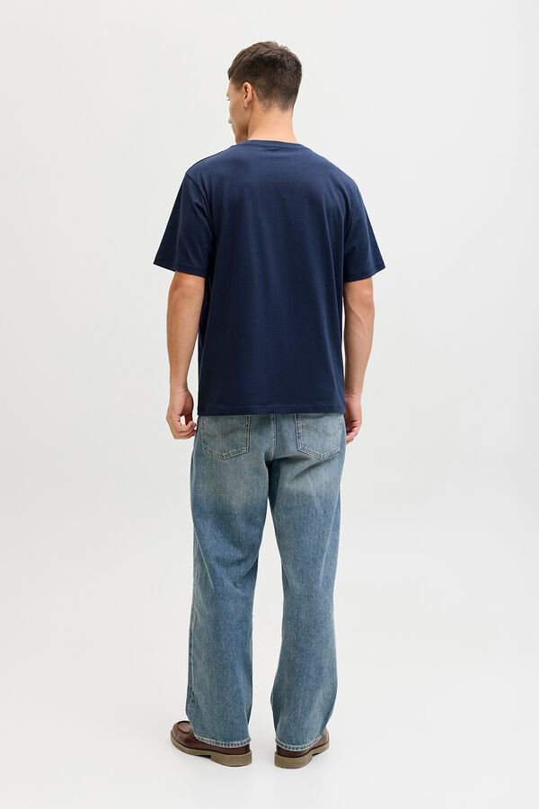 Jack & Jones Cotton short sleeve T-shirt bleu