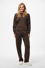 Pieces Sudadera basica marr&oacute;n