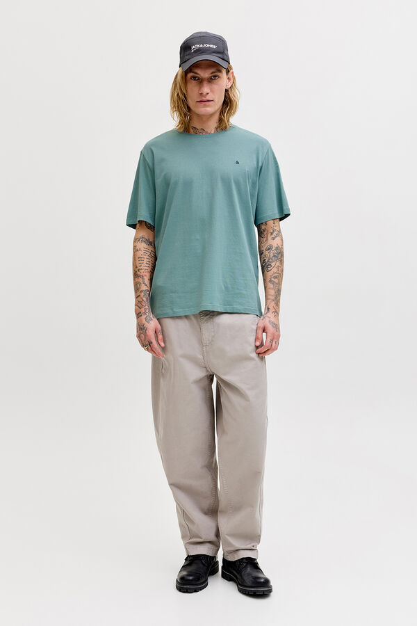 Jack & Jones Camiseta regular fit algod&oacute;n turquesa