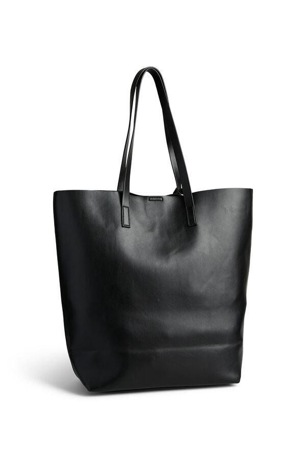 Pieces Bolso shopper efecto piel negro