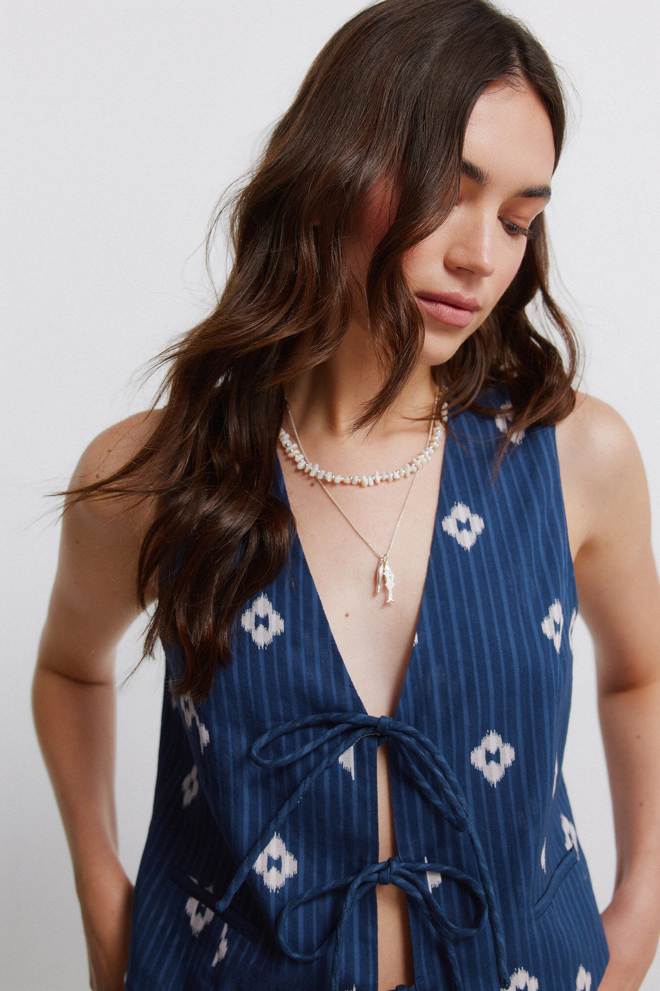 Springfield Prsluk s uzorkom i vezanjem