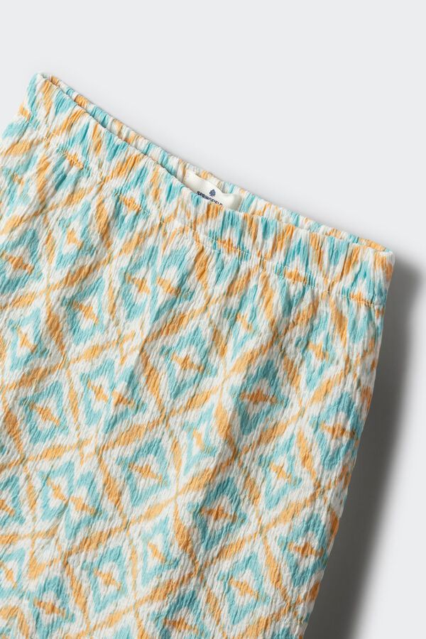 Springfield Kids Dezenirane culotte pantalone za devojčice Bež