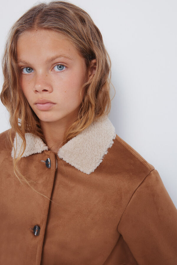 Springfield Kids Dvostrana devojčica jakna Braon