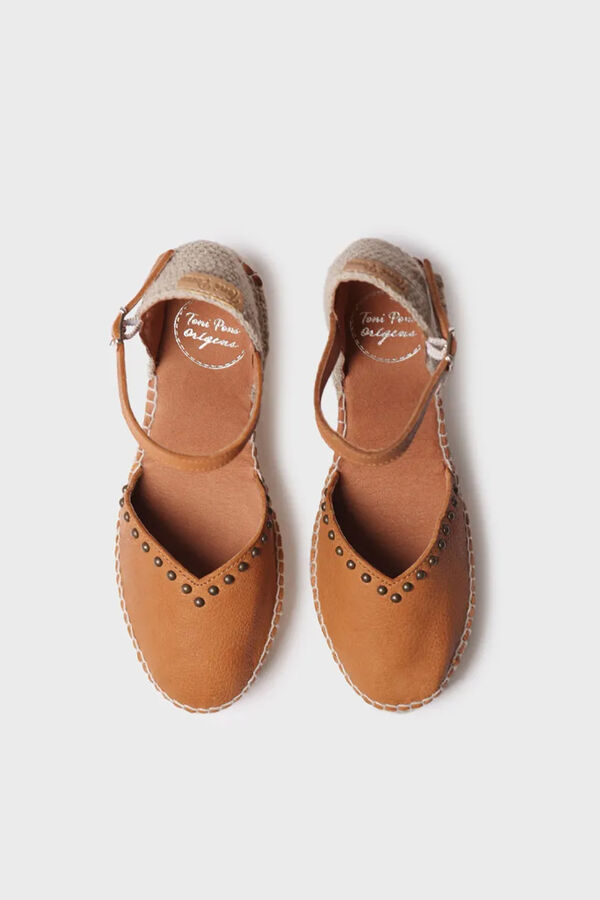 Toni Pons leather wedge espadrille with bracelet fastening Braon