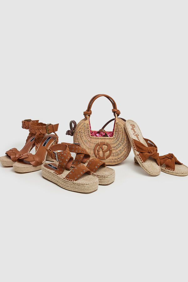 Springfield Suede wedge sandals | Pepe Jeans brown