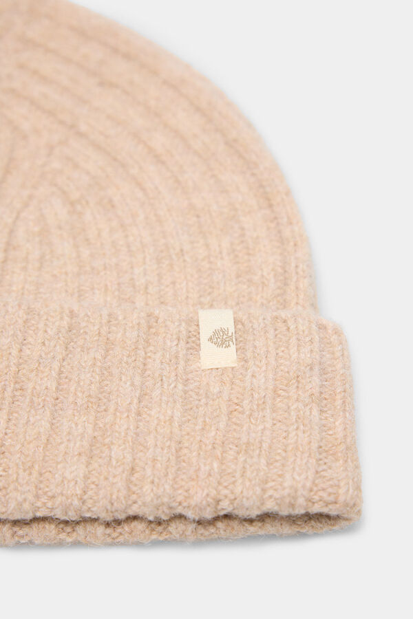 Springfield Raw jersey-knit beanie hat grey