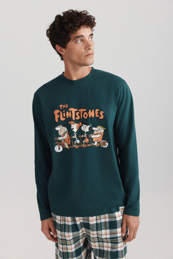 Springfield Duga pidžama The Flintstones Zelena