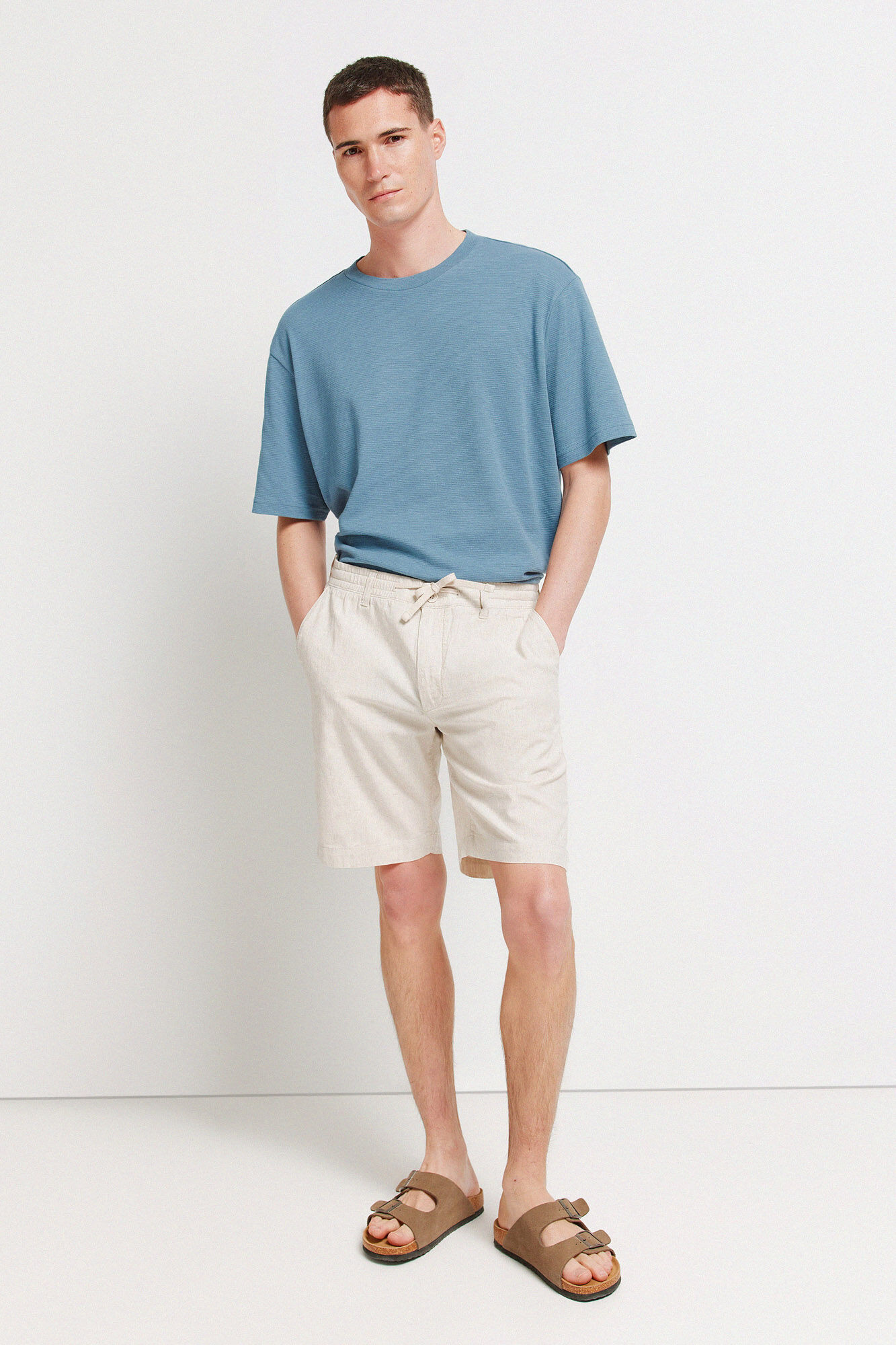 Springfield Bermudas slim fit confort&aacute;vel em linho