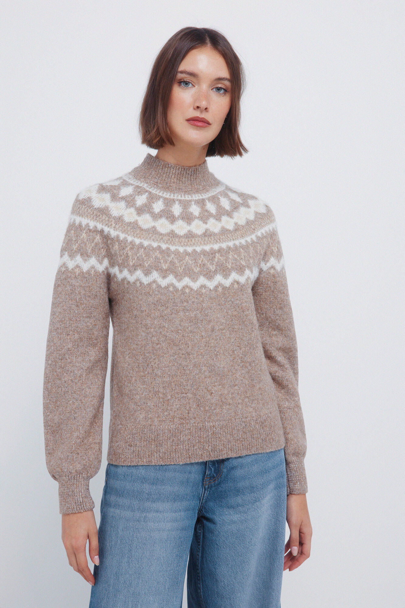 Springfield Jersey cenefa jacquard pelo