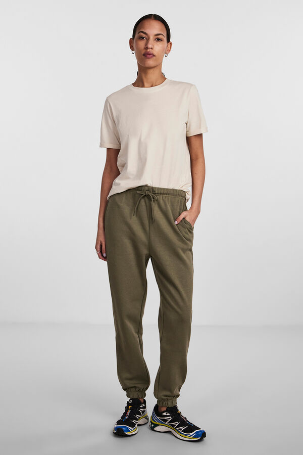 Pieces Pantal&oacute;n jogger pu&ntilde;o verde