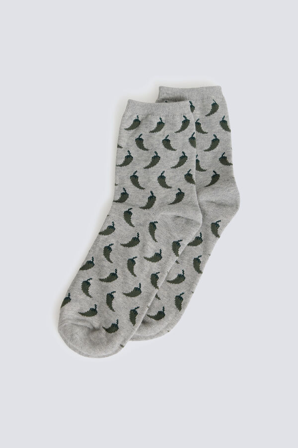 Springfield Duge čarape dezen paprika Siva