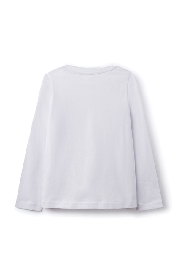 Springfield Girls' ruffled T-shirt bijela