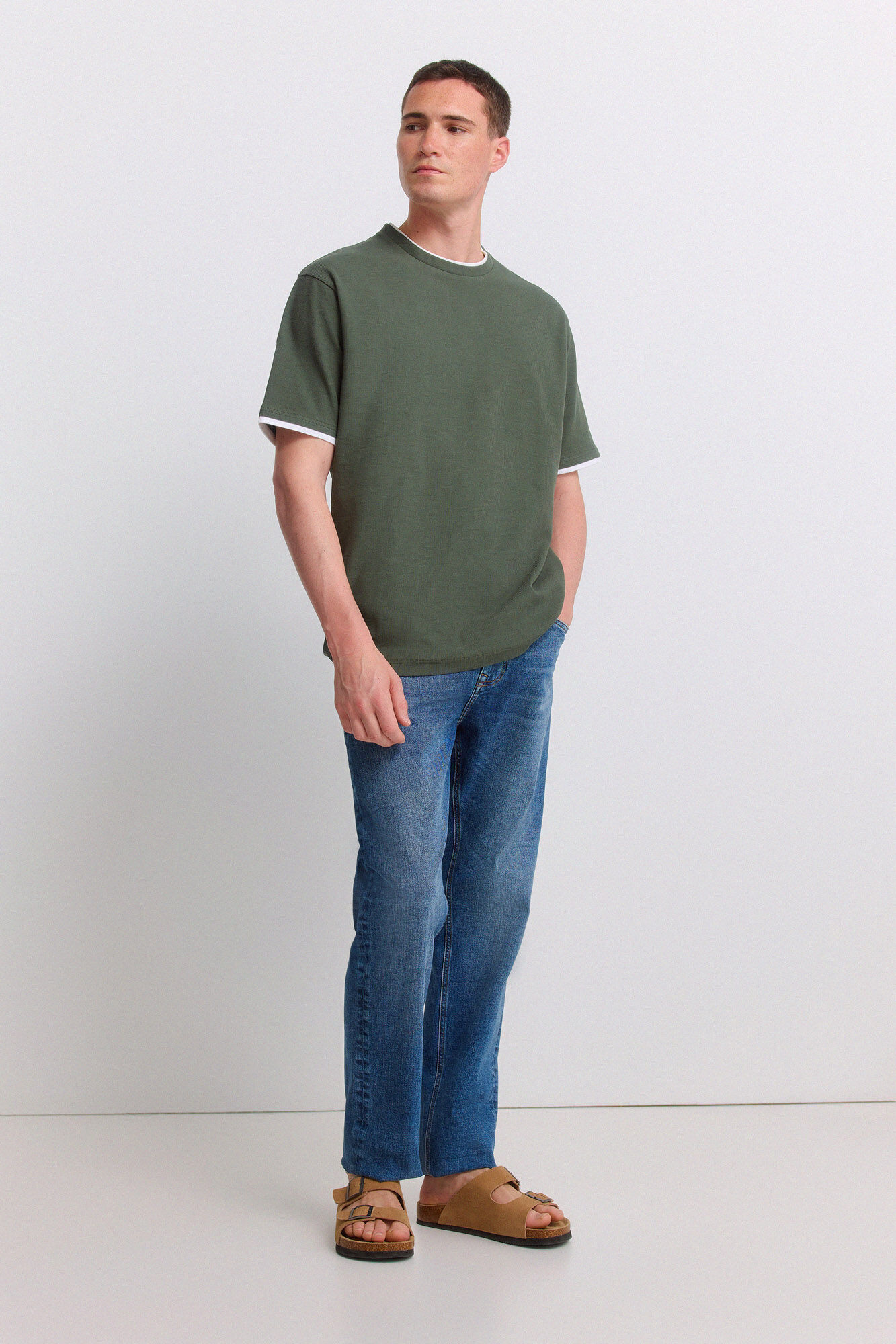 Springfield Camiseta waffle doble