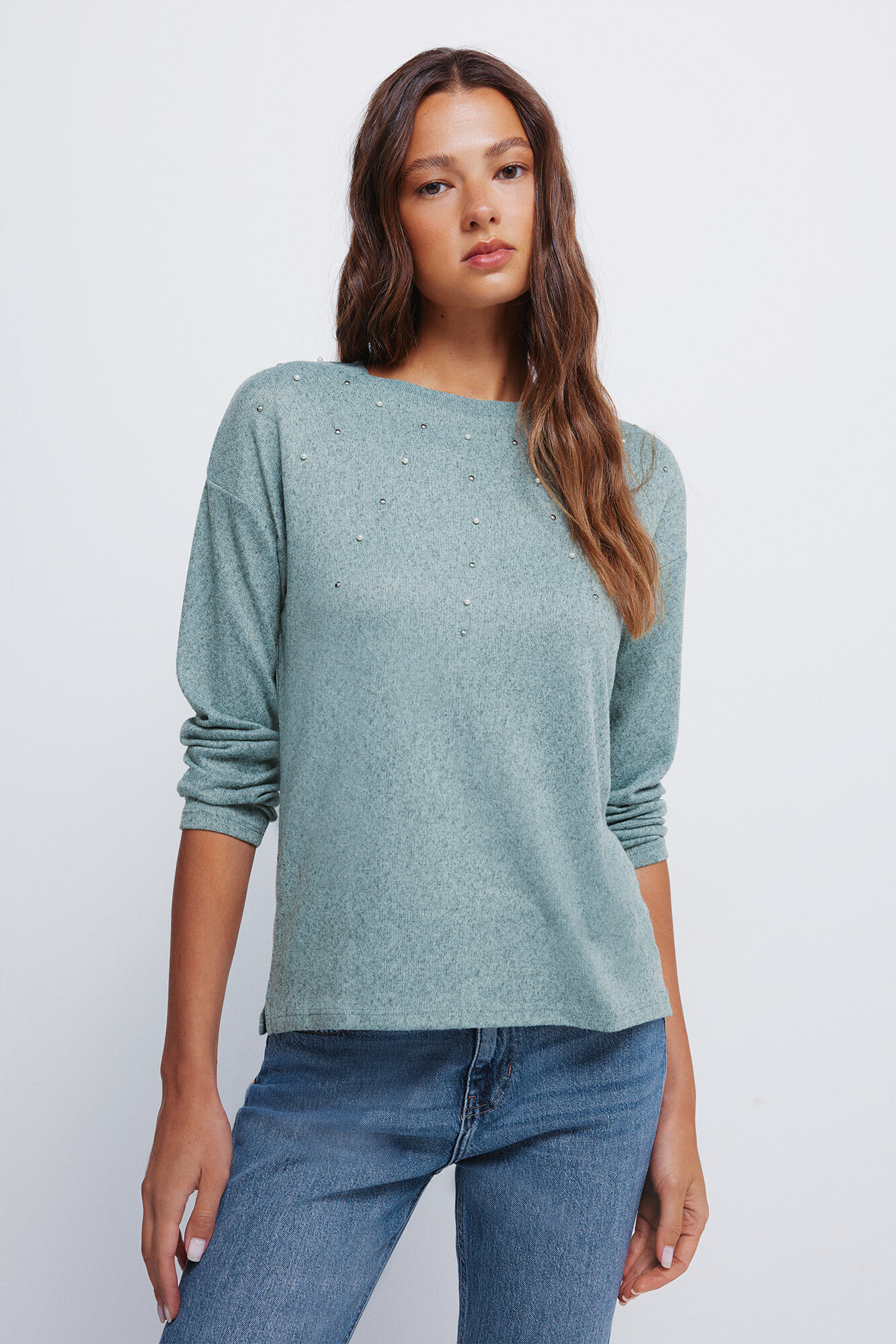 Springfield Camiseta tachas posicionadas