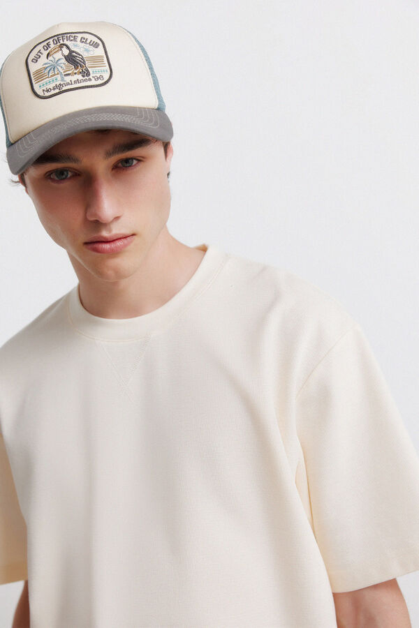 Springfield Majica od vafl tkanja Bež