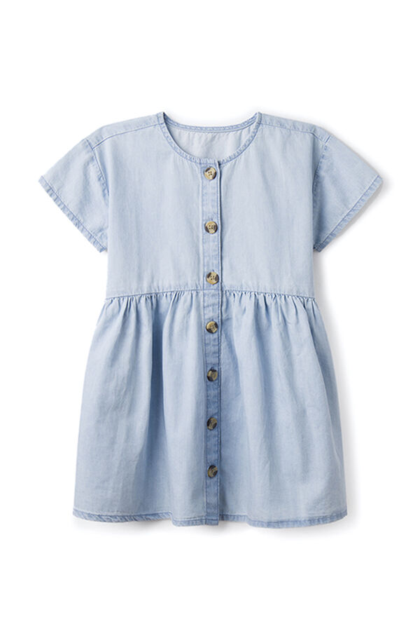 Springfield Vestido denim ligero niña azul medio