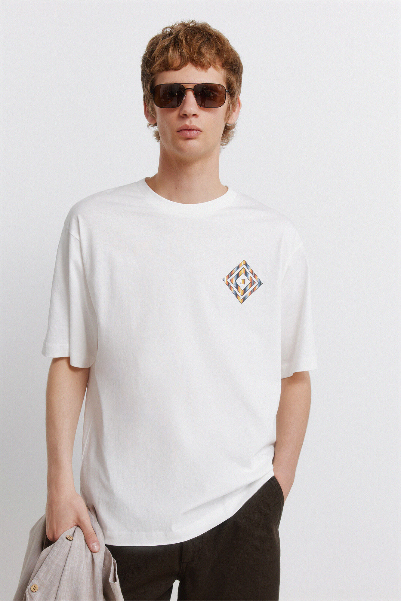 Springfield Camiseta rombo rayas