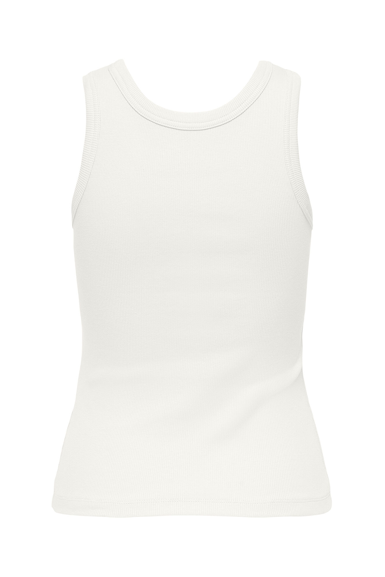 Only Top canelado sem mangas