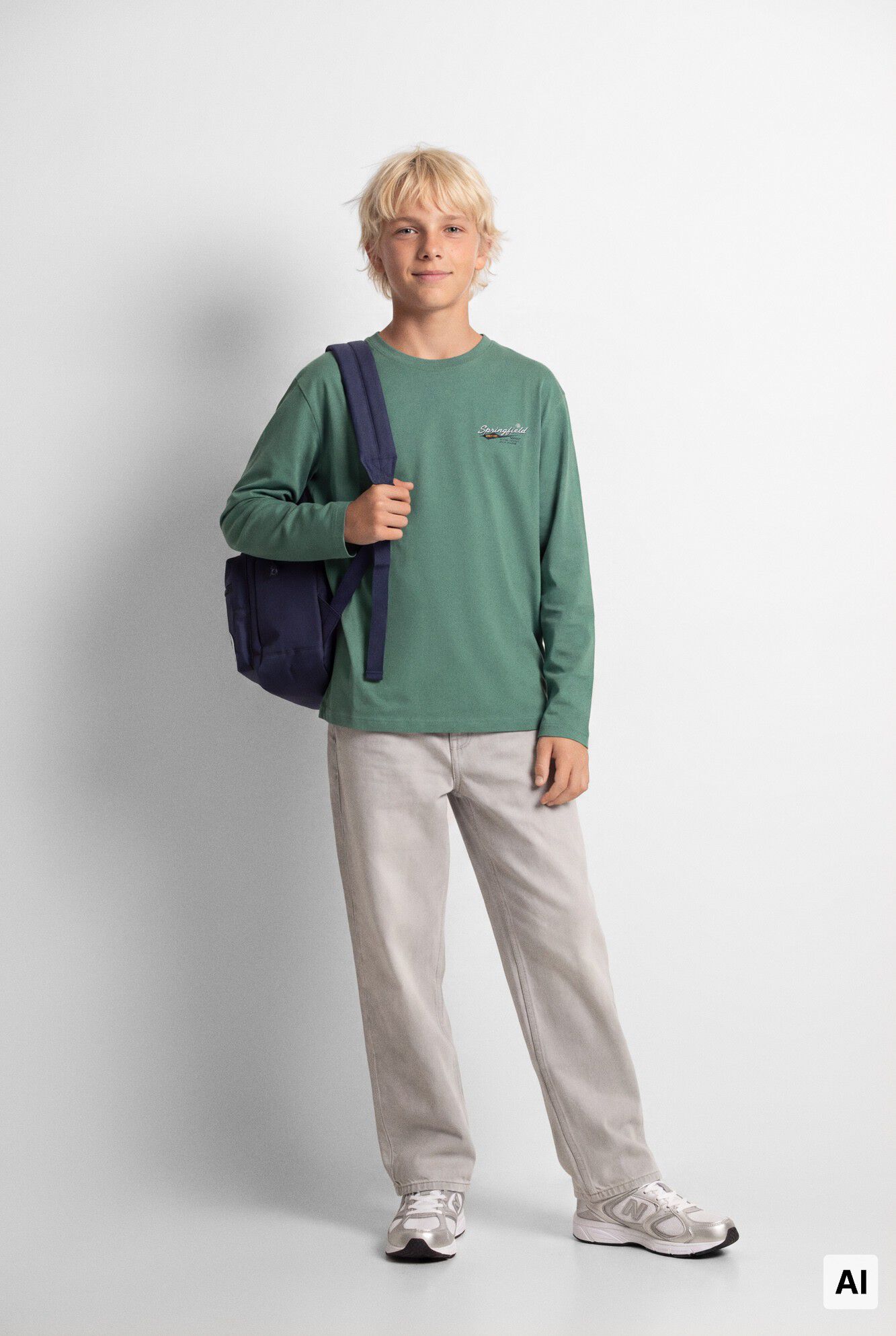 Springfield Kids Majica dugih rukava sa Springfield logom za dečake